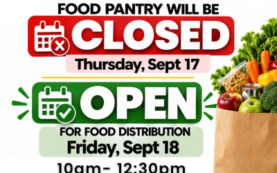 Pantry Distribution Date Changed This Week to Friday, September 18, 2026